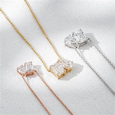 Kalung Berlian Tumbuh Makmal 1 Karat